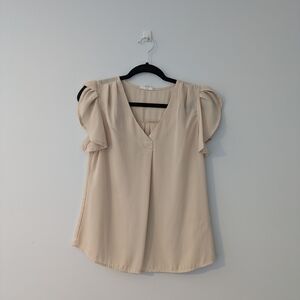 Elegant Cream Women's Top